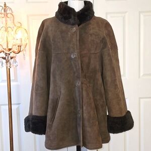 Sawyer Of Napa Genuine Shearling Coat - Vintage